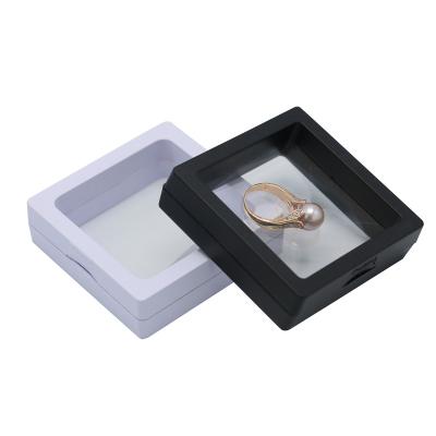 China Wholesale Fashion Ring Earrings Gift Boxes Gift Boxes Cutely Fashion PU Paper Sliver Jewelry Storage In Cube Leather Jewelry Display Cases Small for sale