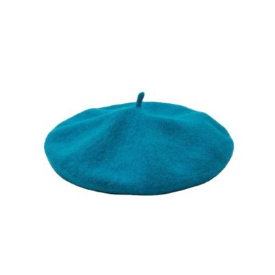 China 2021 New Plush Fashion Women Fall Winter Hats Single Color Polyester Beret Hats For Women Boina Berets for sale