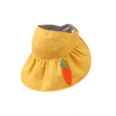 China Funny Picture Kids Girl Sun Protection Cotton Sun Hat Visor Hat for sale