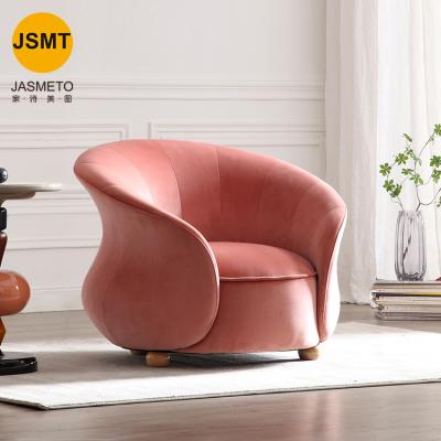 China Nordic modern simple minimalist small apartment personality flannel living room sofa fashion single sofa chair for sale