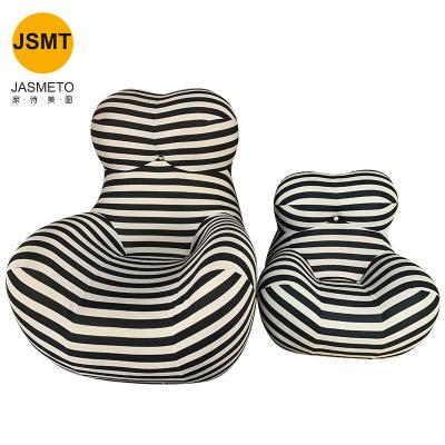 China Nordic Italian Style Lazy Boy Small Size Mama Sofa Chair Mama Sofa Embrace Fabric Recliner Striped Single Minimalist Casual Designer for sale