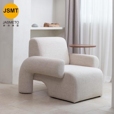 China Fashion minimalist light retro designer chair modern casual lazy American household fabric small single sofa chair for sale