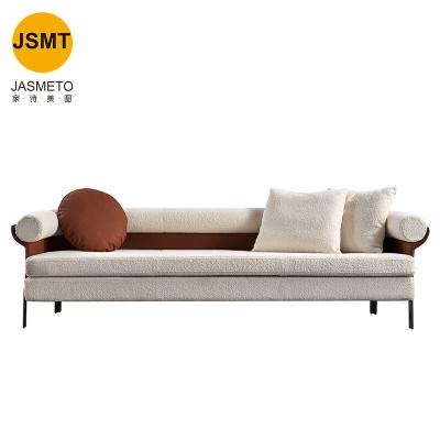 China Fashion Scandinavian indoor furniture leisure villa designer fabric and sofa hotel balcony patio sofa western leather combination for sale