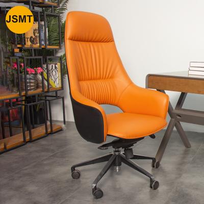 China Hot Sale Swivel Chair Fabric Office High Back Chair (Waist) Adjustable With Height Adjustable Office Boss Client Chair With Wheels for sale