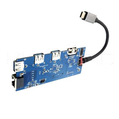 China Internal Integrated USB 3.0 Port PD 4 Port USB 3.0 Charging Hub and Type C Hub PCB Board PD Hub and Type C Design for sale