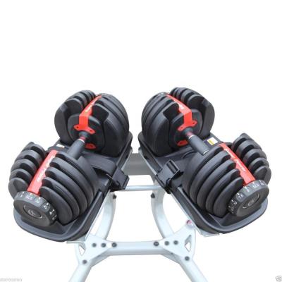 China Wholesale Adjustable Rubber Covered Dumbbell Free Weight Dumbbell Fitness Equipment 24kg Free Standing Dumbbells for sale