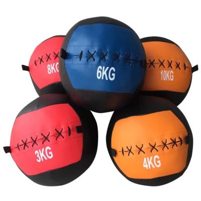 China PU leather china factory sale pu medicine leather soft wall ball for weight training for sale