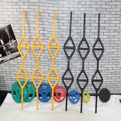 China Multi Steel Bar Gym Fitness Equipment Black Swiss Football Bar for sale