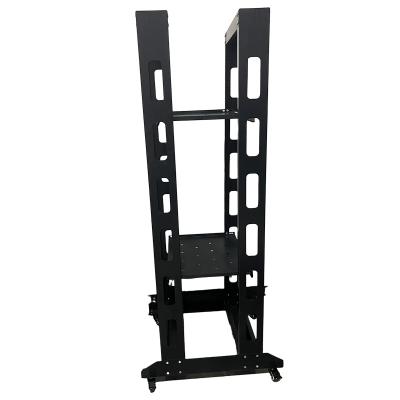 China Server Room SPCC 19 Inch Network Rack Depth Casters 6U Double Frame Standard Open Rack for sale