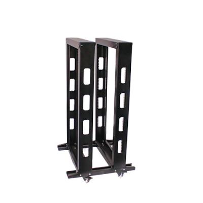 China Server Room Network Open Frame Rack 42U Adjustable Casters SPCC Open Rack for sale