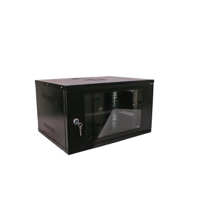 China Server Room Rack Wall Mount Double Section Network Cabinet With Tempered Glass Door for sale