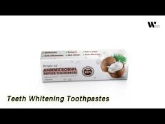 Cleaning Teeth Whitening Toothpastes Anti Microbial Fluoride Free Coconut Flavor