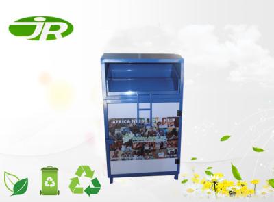 China Steel Clothing Recycling Bin For Community , Textiles Clothing Donation Bins for sale