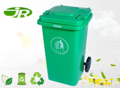 China Plastic Waste Paper Bins With Wheels Plastic Kitchen Waste Bins 120 L for sale