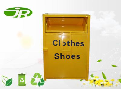 China Small Galvanized Steel Textiles / Clothing Recycling Bin For Community for sale