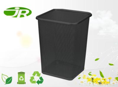 China Black Square Small Paper Recycling Bins For Offices Power Coated Finish for sale