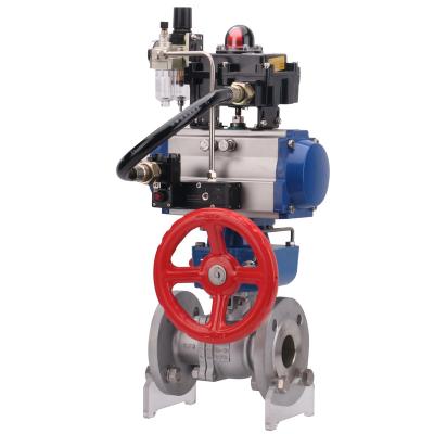 China HGZK General Proportional Pneumatic Flow Control Valve Standard Medium Temperature Single Acting / Double Acting Steam Ball Valve OEM for sale