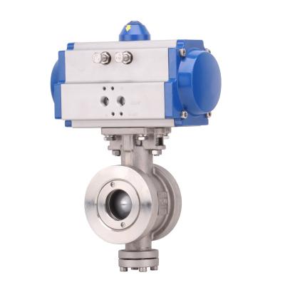 China General Pneumatic V-Type Vapor Pulp Abrasion Resistant Particle Explosion Proof Ball Valve Regulating High Temperature Gas Shut-Off for sale