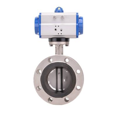 China General Sewage Pneumatic Soft Heating Drain Seal Flange Stainless Steel Butterfly Valve General Regulation Isolation Valve for sale