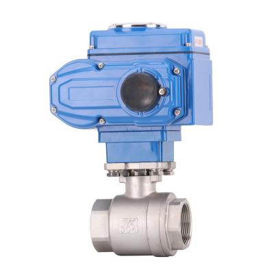 China HGZK Industry Thread Ball Valve Stainless Steel Mouth Oil Steam Electric HVAC Two-Piece Internal Two-Piece Silk Control Valve for sale