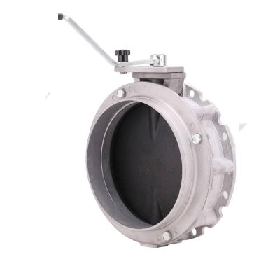 China General Manual Butterfly Valve Polyurethane Powder Dust Single And Double Cement Series Flange Station Turbine Mixing Handle V1FS/V2FS for sale