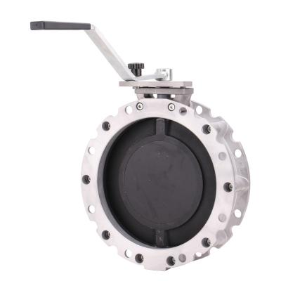 China General Powder Welding Manual Butterfly Valve With Aluminum Alloy Steel Handle DN100 DN150 DN200 DN250 DN300 VFS V1FS V2FS for sale