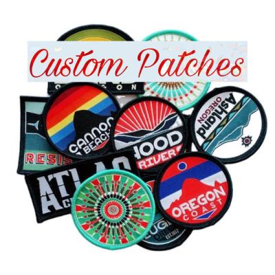 China Machine Embroidery Sears Custom Name Logo Woven Badges New Design Club Patches Bulk For Clothing for sale