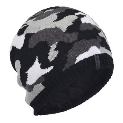 China OEM Camouflage JOINT Beanie Hats For Men Camouflage Knitted Beanie Hat for sale