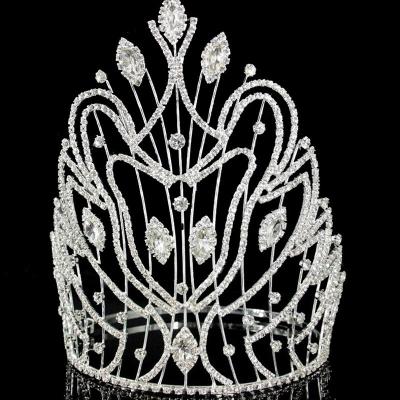 China ALLOY flashing Tiara Crystal Crown Bridal Wedding Rhinestone crown cheap price Crystal Metal Crown Tiaras for sale