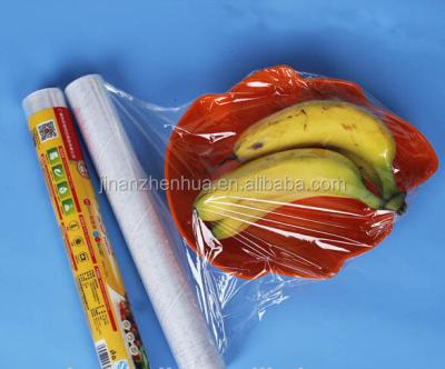 China Small Roll Kitchen Food Wrapping Material Moisture Proof PVC Cling Film Plastic Cling Wraps for sale