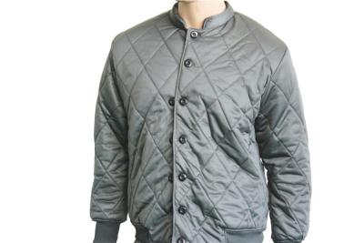 China Winter Men Quilted Military Jacket Liner with Cotton Filling Front Button Closure for sale