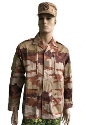 China Desert Camouflage TC 65/35 Twill French Military Uniform F2 Style For Outdoor Activity for sale