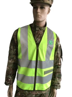 Chine Hommes Veste de police tactique réfléchissante jaune polyester pour le Chili Avertissement de construction à vendre