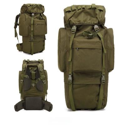 China Camuflagem Mochila Tática Militar Multifuncional 65L Com Faixas Duplas à venda