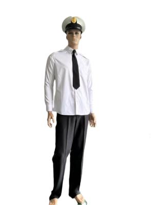 China Cotton Multicolor Security Guard Uniform White Police Shirt With Tie for sale