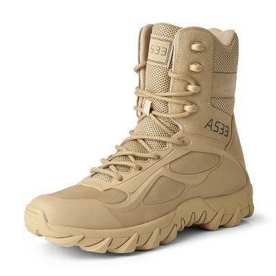 China High Top Tube Tactical Military Boots Breathable Outdoor Men'S Combat Desert Boots for Mountaineering for sale