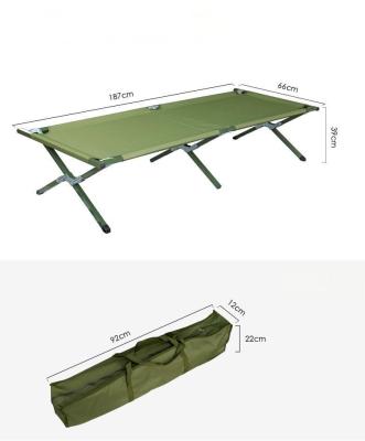 China Outdoor Camping Tactical Accessories Single Person Military Style Camp Bed Military Green for sale