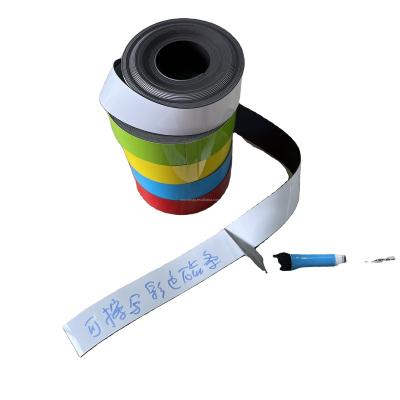 China Magnet+color vinyl+PET dry erase magnets tape, Amazon hot sale, write on sticker labels magnetic tape for office, store, and school for sale