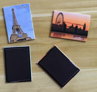 China Shape 5 Sizes Metal Wrapped Photo Magnets For Tourists Gift, Classic Decorate For Fridge, Cabinet, Tradition Souvenirs for sale