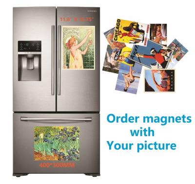 China Jumbo People 400X300mm Fridge Magnet Customized Magnetic Poster Cover. Home Decoration Fridge Sticker Magnet, Office for sale