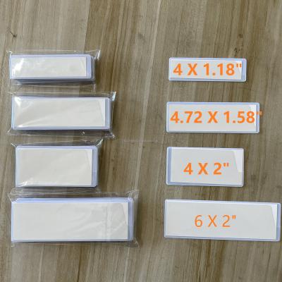 China Welded label clip sticker for non metal surface shelf/bin label holders, easy change paper label holder 150*50; 100*50; 120840; 100*30mm… for sale