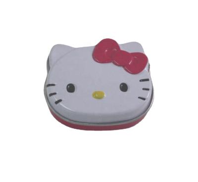 China Custom Recycled Candy Kitty Cat Shape Tin Boxes Materials Factory Best Quality Food Gift Packaging for sale