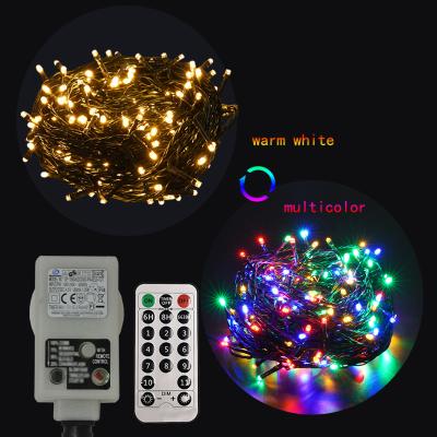 China String Light Christmas Warm White Multicolor Color String Double Light With Transformer And Remote for sale