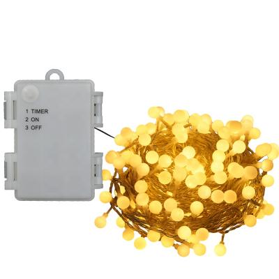 China Lightweight Battery Operated LED String Globe String Ball Lights with Outdoor, Timer and 8 Modes, Indoor Outdoor Decorative Fairy Lights for sale