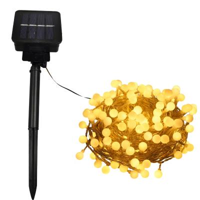 China LED String Light Wholesale Christmas Safety Indoor Outdoor Led Solar Powered Plastic Fairy Lights Globe Ball String Light For Garden Yard Lawn for sale