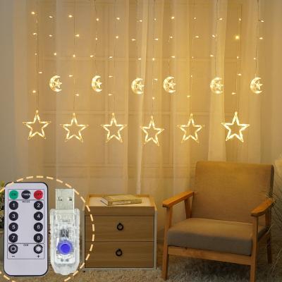 China Electric Curtain Light Star LED Fairy Lights USB Powered Window Curtain Light For Wedding Party for sale