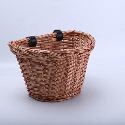 China Sundayhome Front Bike Wicker Flower Pot Viable Wall Basket for sale