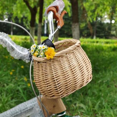 China Sustainable Sundayhome Customized Cheap Fruit Rear Bicycle Wicker Ebike Basket for sale