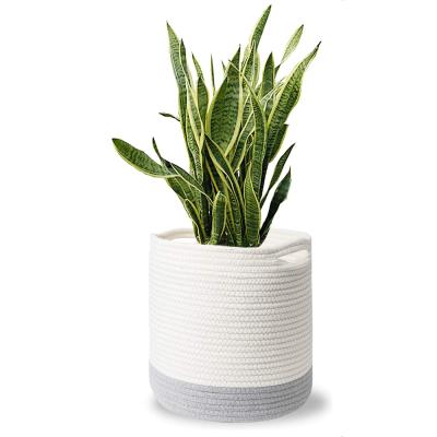 China Sundayhome Eco-Friendly Pastoral Cotton Rope Planter Woven Planters Indoor for sale