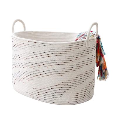 China High Quality Eco-Friendly Sustainable Rope Basket Eco-Friendly Sundayhome Laundry Hamper Folding Hamper Baskets for sale